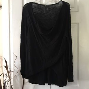 Black cross front sweater